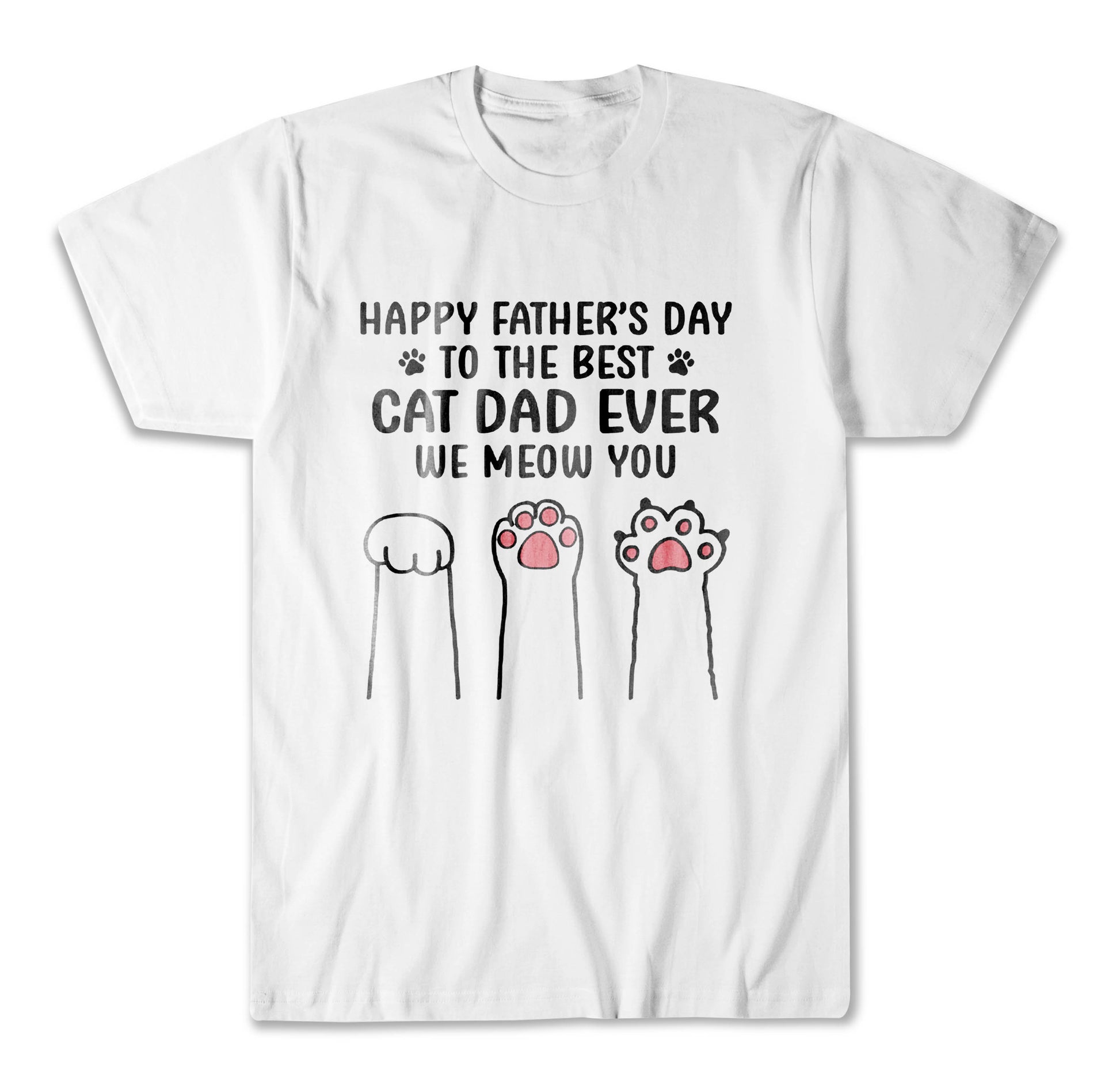 Happy Father‘s Day Cat Dad Paw T Shirt KP2