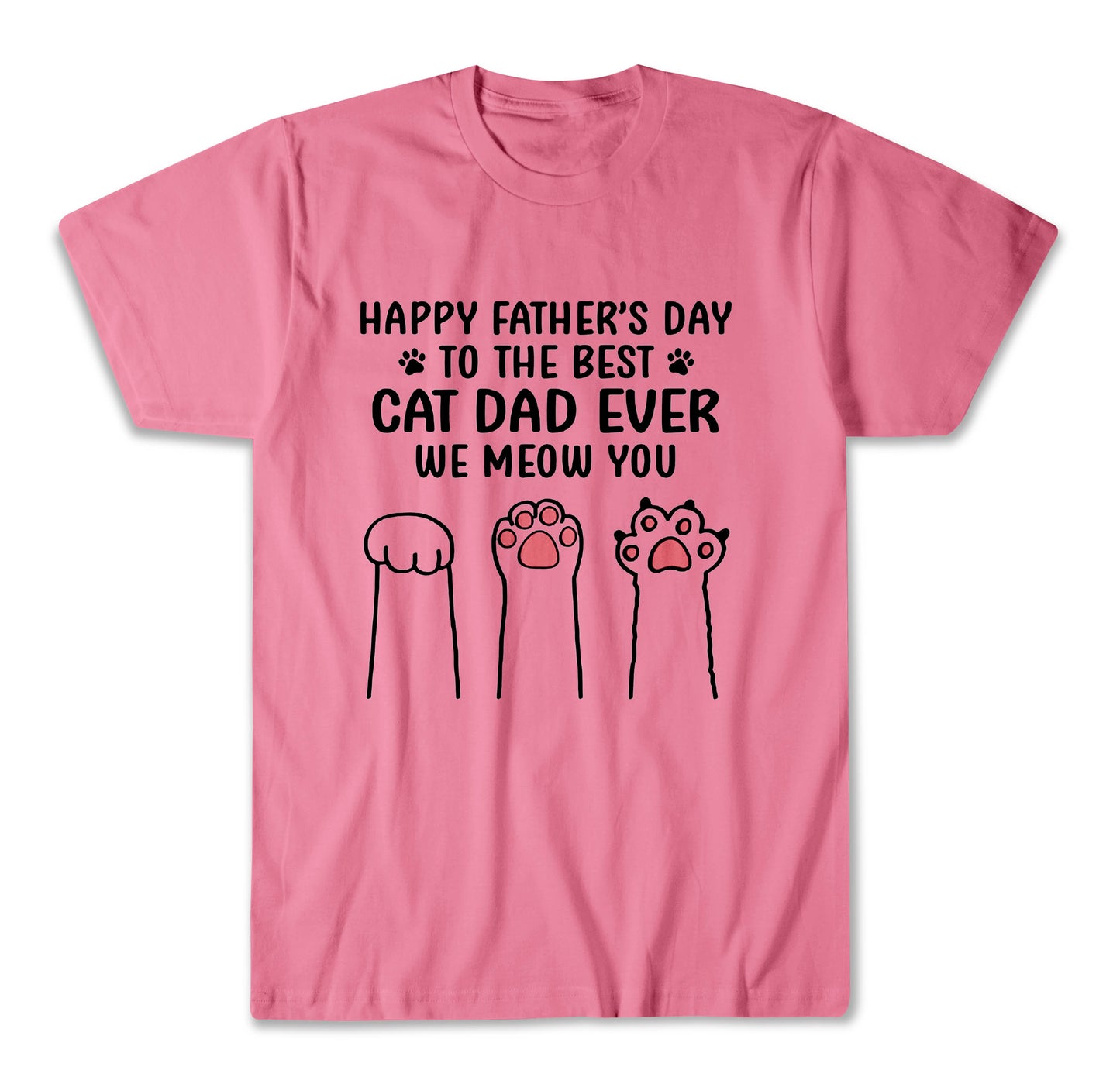 Happy Father‘s Day Cat Dad Paw T Shirt KP2