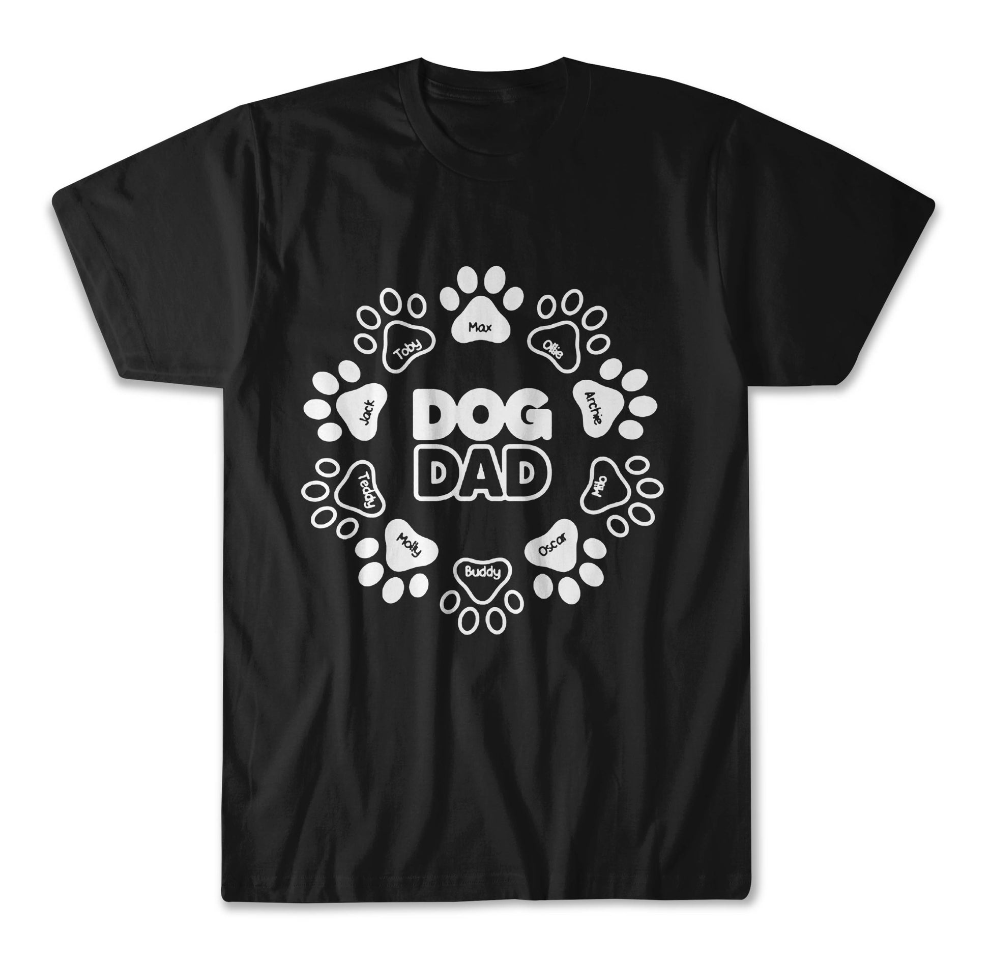 Dog Dad Outline Paw Father‘s Day Gift T Shirt KP1