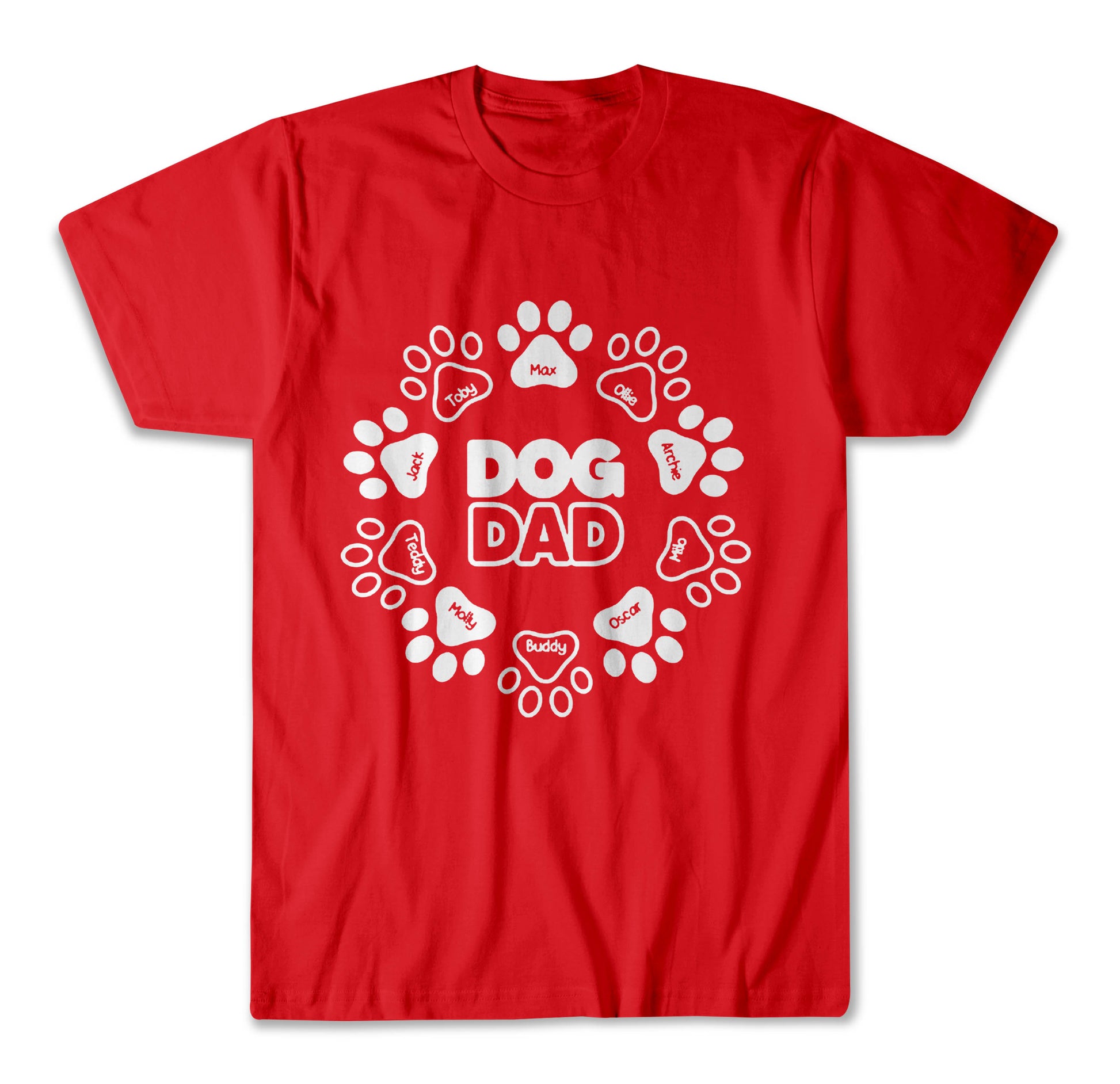 Dog Dad Outline Paw Father‘s Day Gift T Shirt KP1