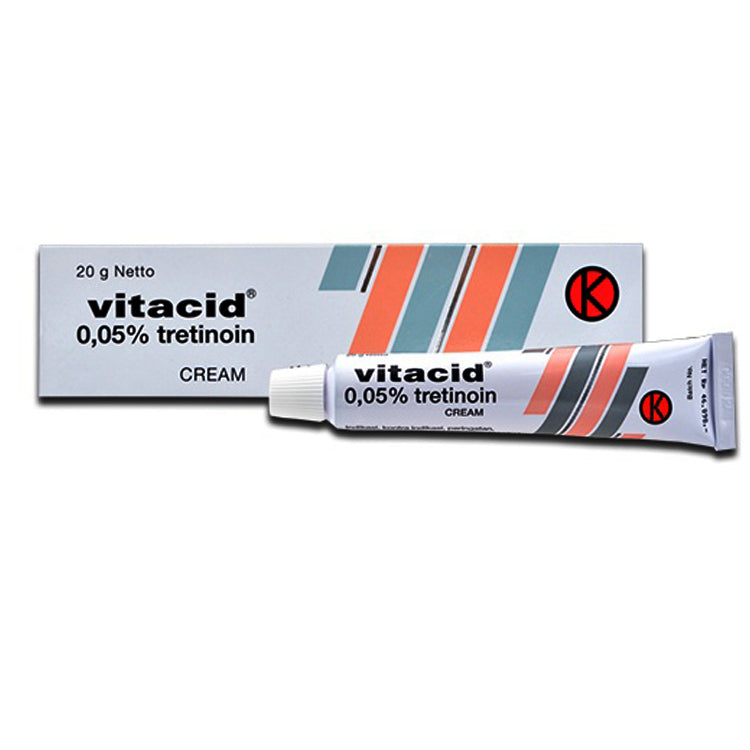 Tretinoin Cream Vitacid 20g 0.05% Retinoic Acid Anti Ageing Acne, Wrinkles, Papules