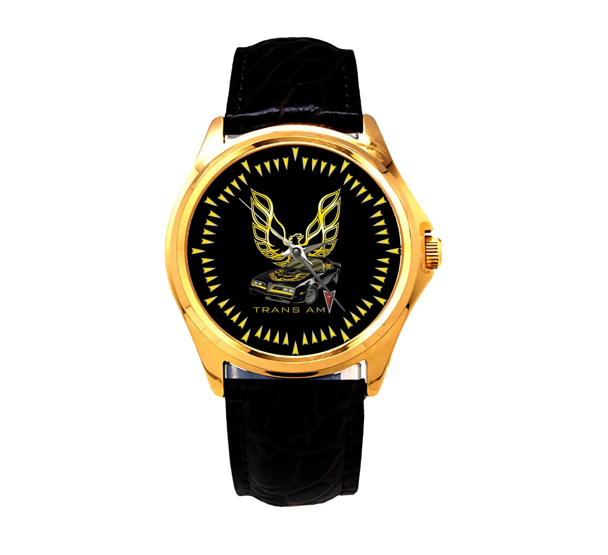 Pontiac Trans Am Fire Bird Gold Sport Metal Watch PJ150
