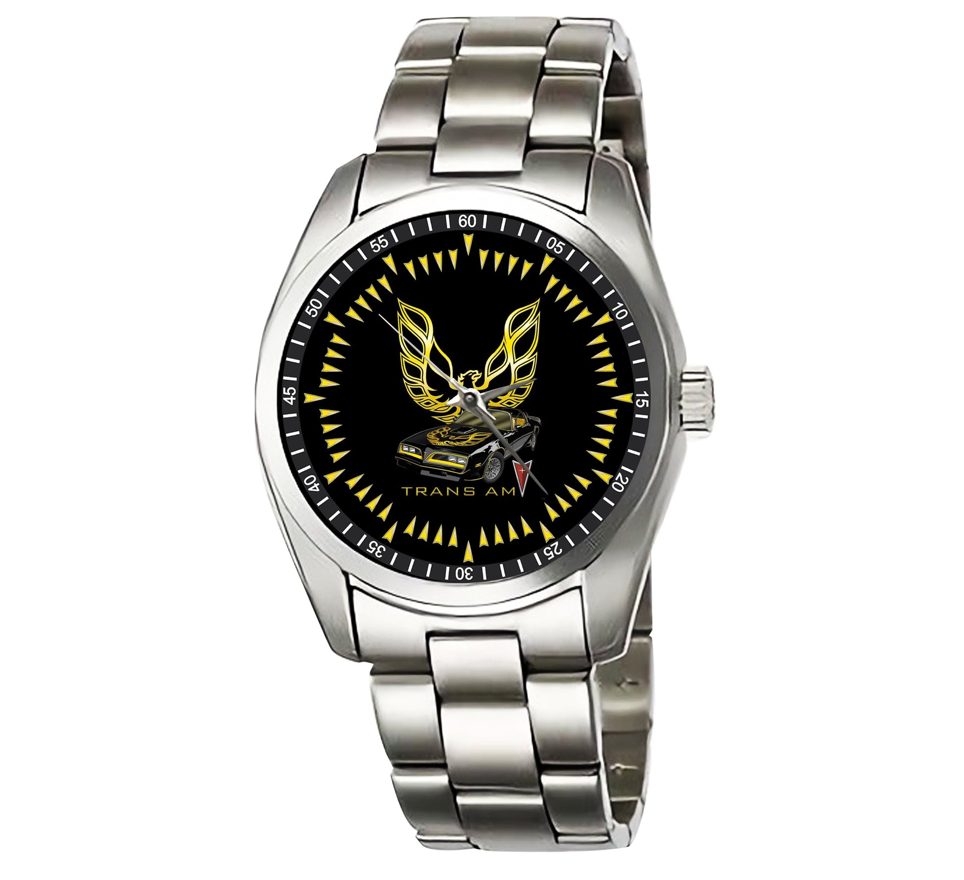 Pontiac Trans Am Fire Bird Gold Sport Metal Watch PJ150