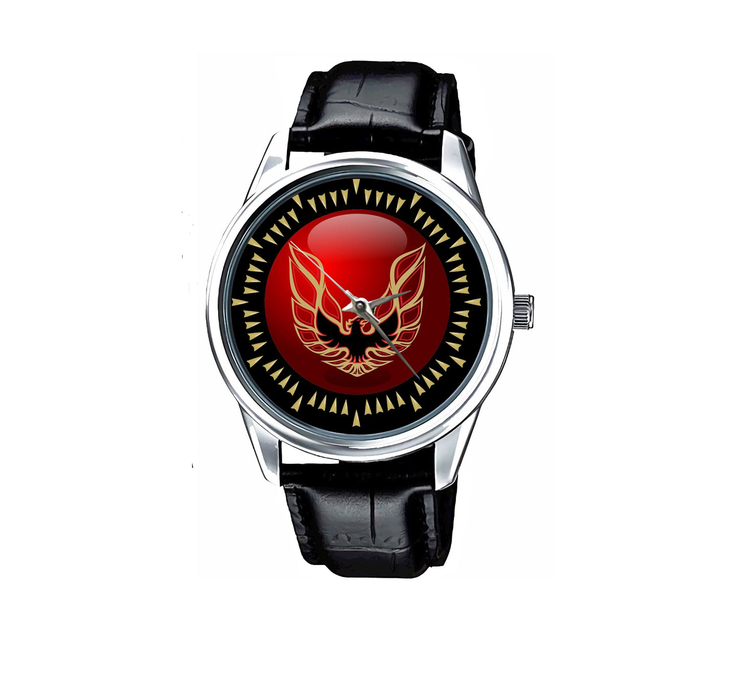 Pontiac Trans Am Fire Bird Gold Red Sport Metal Watch PJ151
