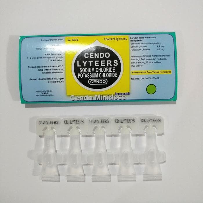 Sodium Chloride Cendo Lyteers Minidose 0.6 ml Moisturizer For Dry Eyes 1 Strips