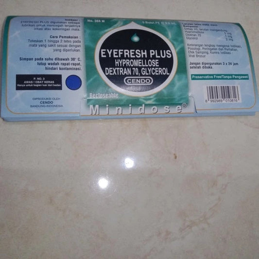 Hypromellose Cendo Eyefresh Plus Minidose 1 Strips 0.6 ml Medicated Eye Drops