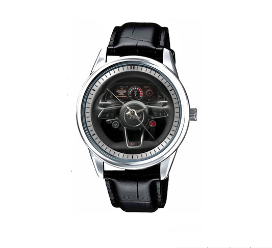 Audi Steering Wheel Logo Sport Metal Watches FD38