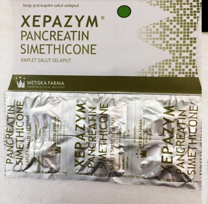 Pancreatin 1 Box Xepazym Simethicone Drug Therapy For Stomach Acid