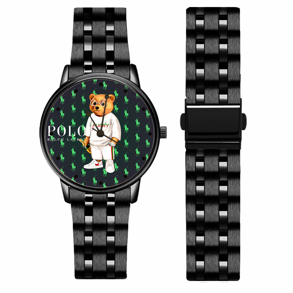 POLO Bear By Ralph Lauren Furry Sport Metal Watch BDK60-30