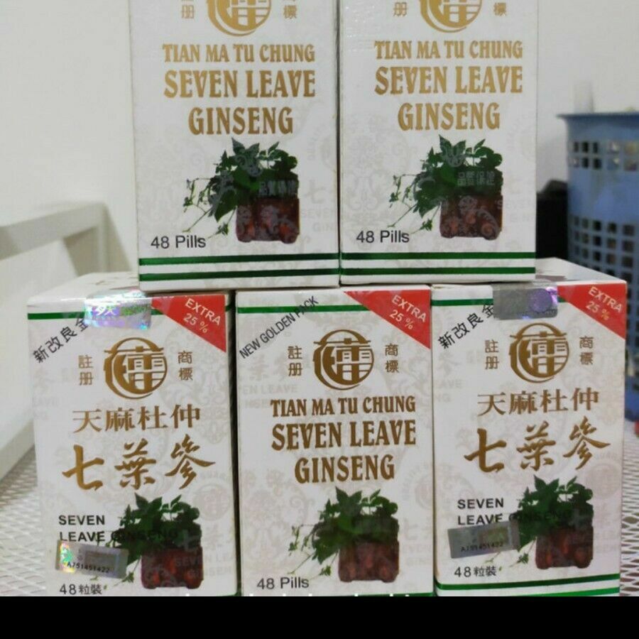 Seven Leave Ginseng Tian Ma Tu Chung 100% Original Relieve Rheumatism