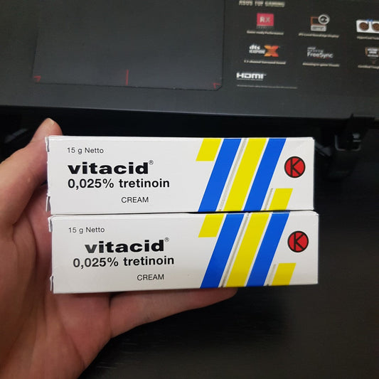 Tretinoin Cream Vitacid 0.025% 15g Anti Ageing Acne, Wrinkles, Papules