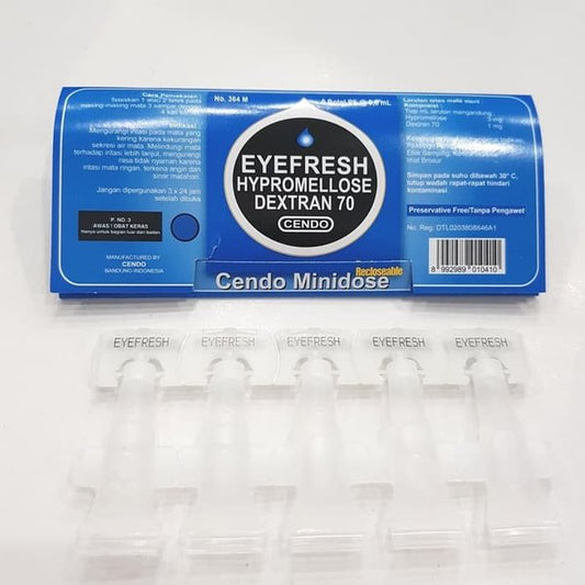 Hypromellose Cendo Eyefresh 1 Strips Minidose 0.6 ml Medicated Eye Drops