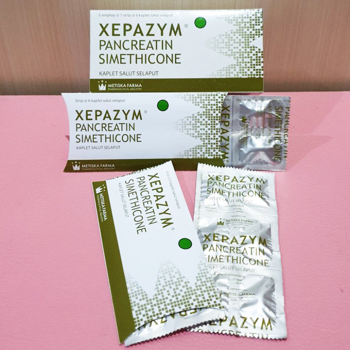 Pancreatin 1 Box Xepazym Simethicone Drug Therapy For Stomach Acid