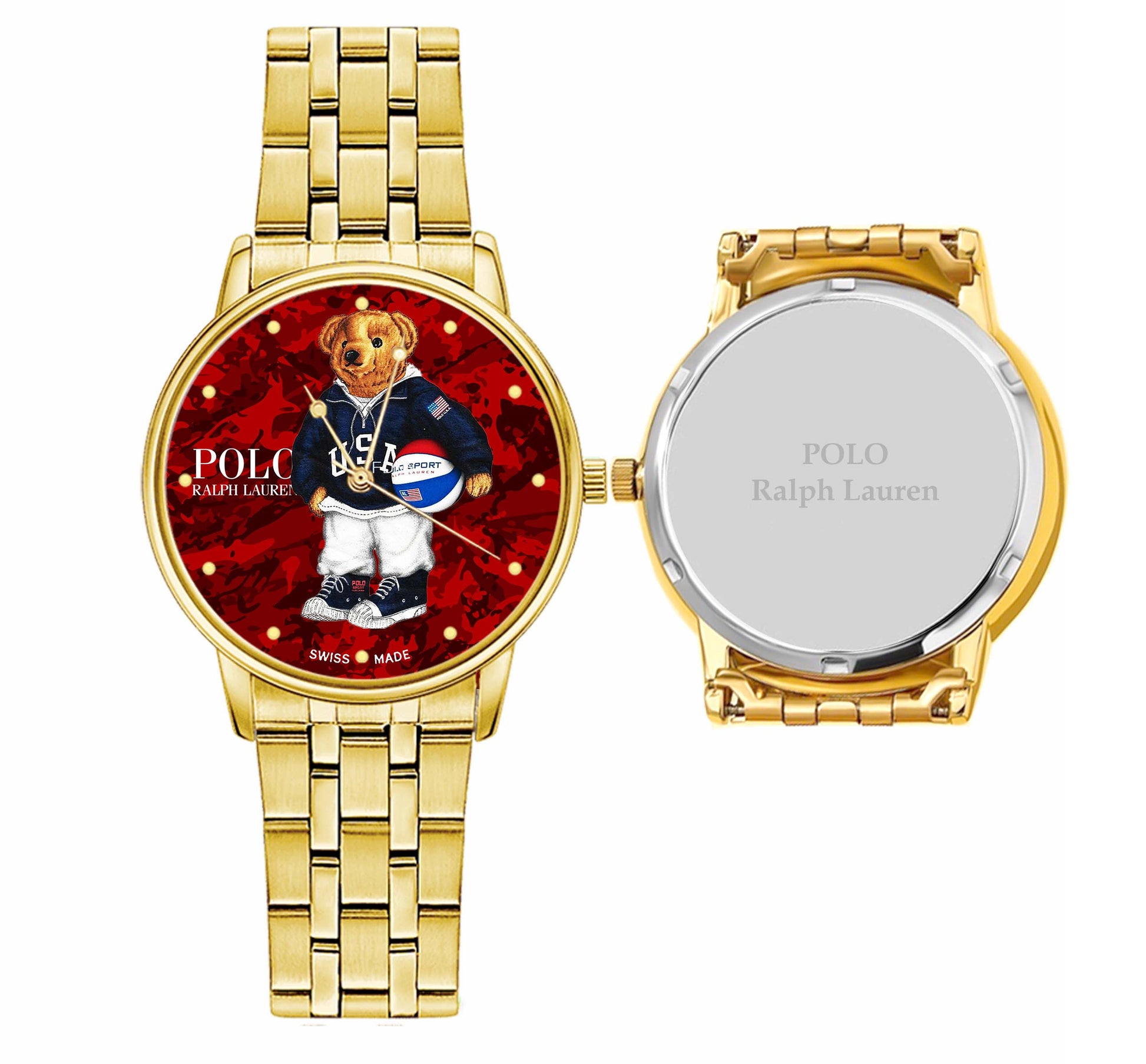 Polo Bear Red Militay Basketball Player by Ralph Lauren AS103