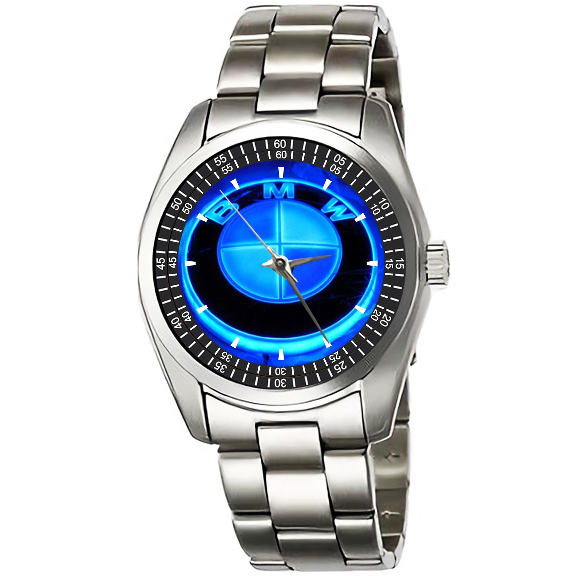 BMW Blue Emblem Logo Sport Metal Watch WE097