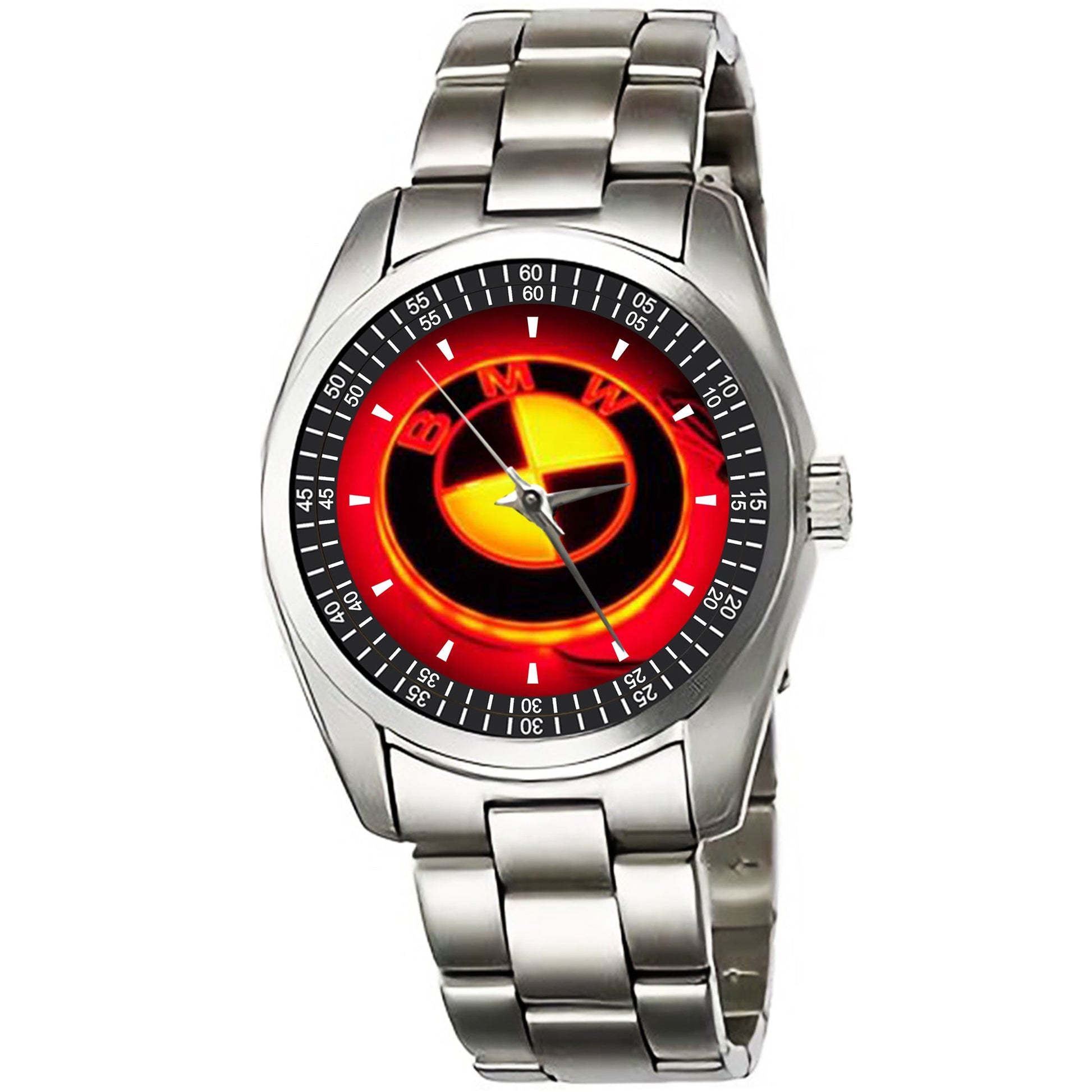 BMW Red Emblem Logo Sport Metal Watch WE096