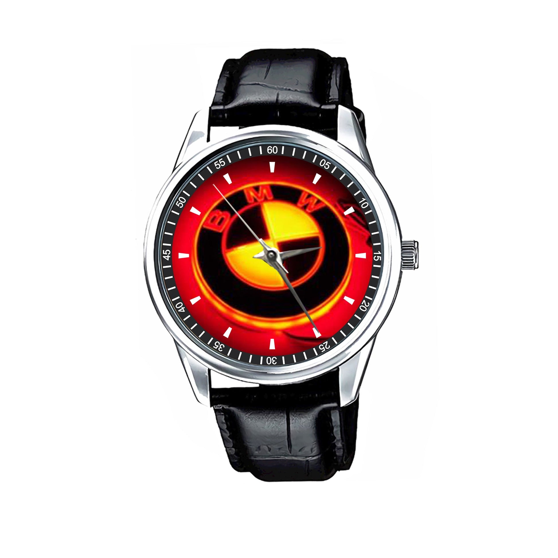 BMW Red Emblem Logo Sport Metal Watch WE096