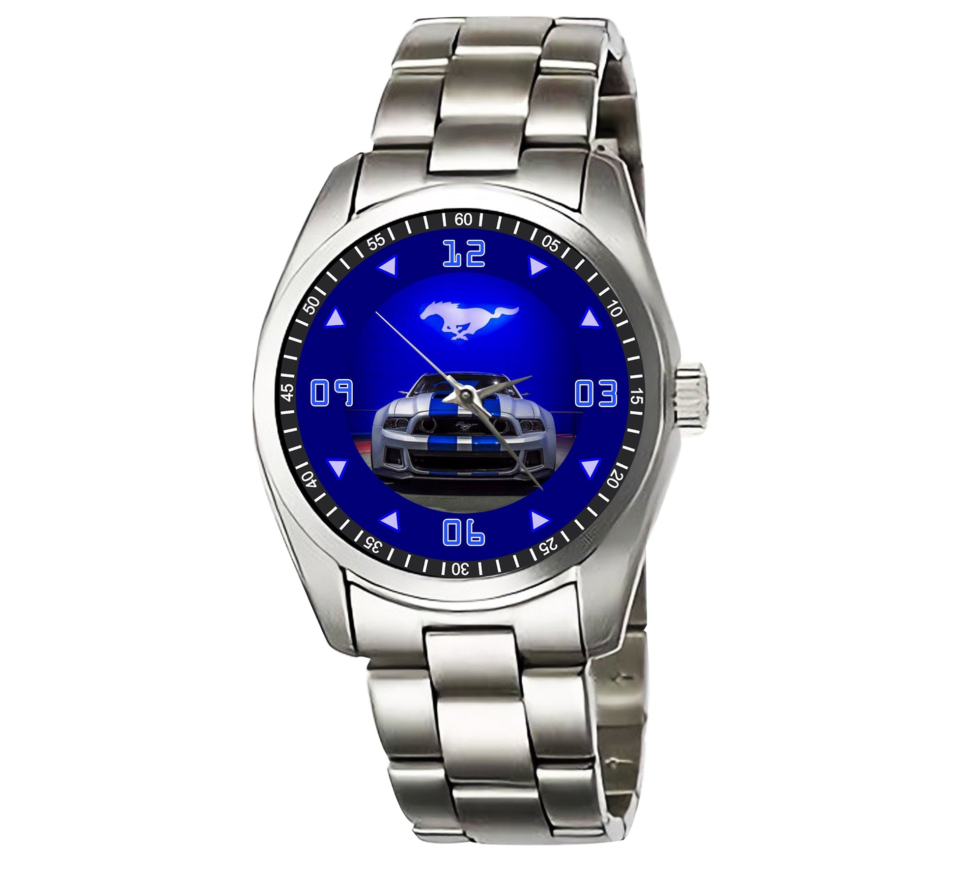 FORD MUSTANG Blue Cool Car Watches PJ115