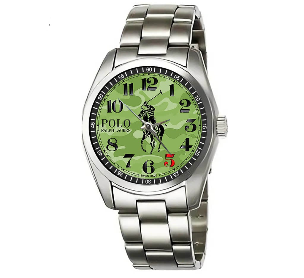 POLO military green Swiss made Sport Metal Watch AS21