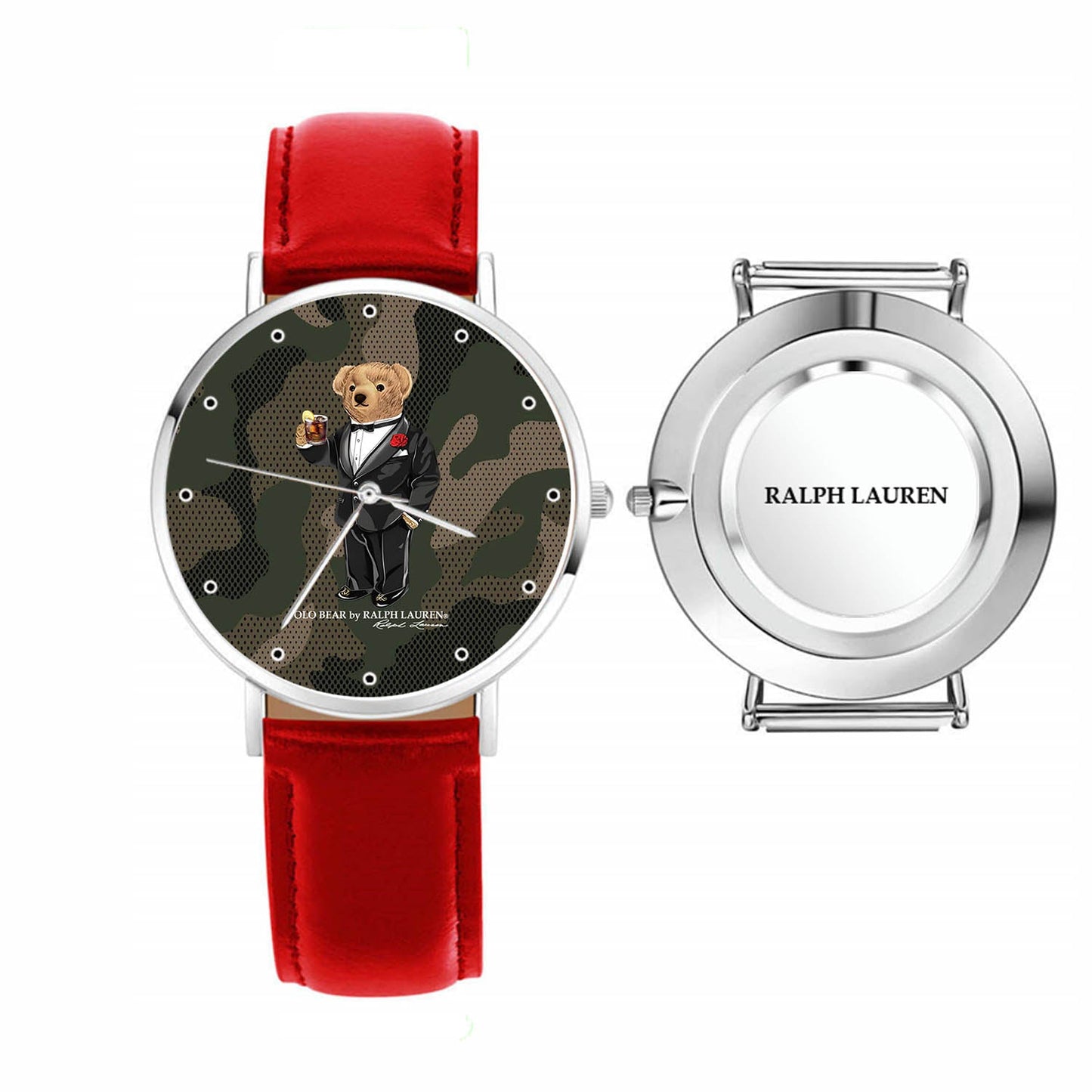 Ralph Lauren ‘Negroni Bear’ Polo Bear Military Watch KP14PL