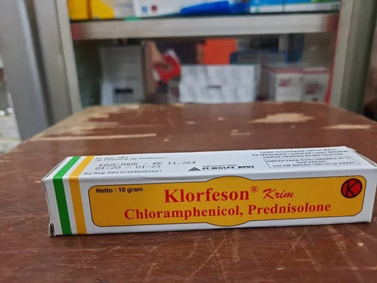 Chloramphenicol Prednisolone Klorfeson Cream 10gr
