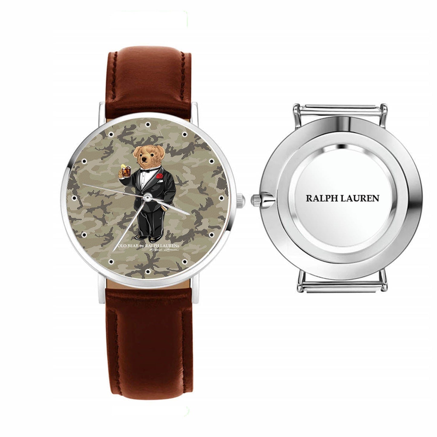 Ralph Lauren ‘Negroni Bear’ Polo Bear Military Watches KP15PL