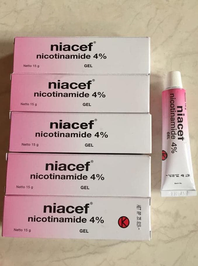Nicotinamide 4% Niacef Gel 15g To Treat Acne Vulgaris